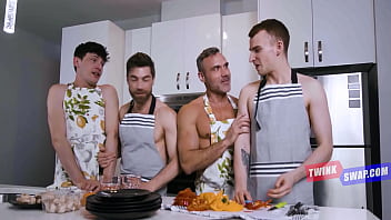 Hot Men In Aprons Have A Horny Foursome In The Kitchen – Manuel Skye, Edward Terrant, Ryan Jacobs, Only Matt