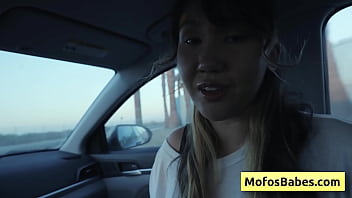 Busty Asian Teen Seduces Her Boyfriend In The Car With Her Big Natural Boobs (Tomie Tang, Charles Dera)