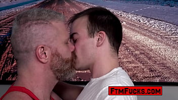 Perhaps The Most Disturbing 69 You&#039_ll Ever See! DILF Legend Cain Marko Gets Into Position 69 With FTM Boy Luke Hudson!